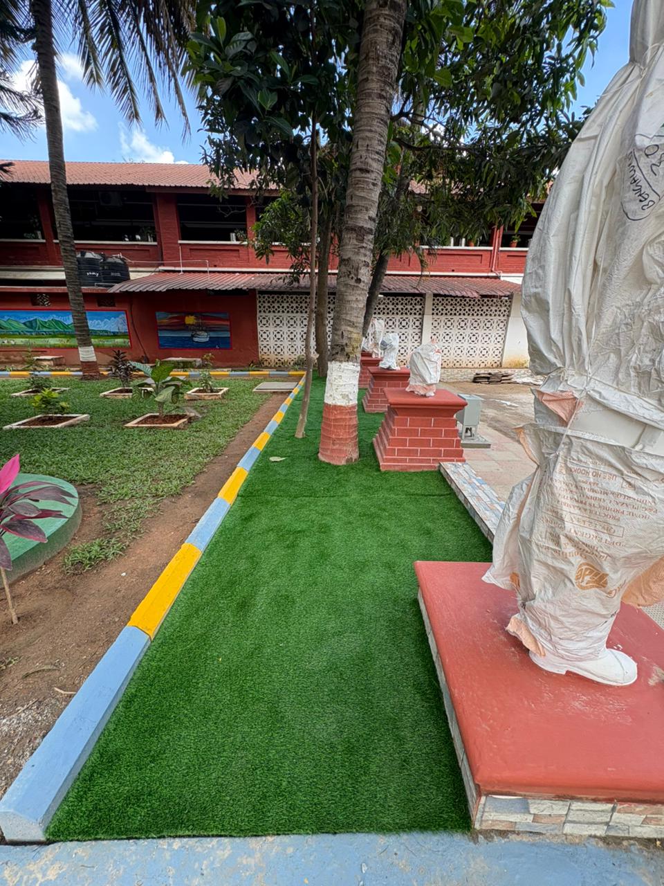 40mm EcoLayer artificial turf installation for lawns