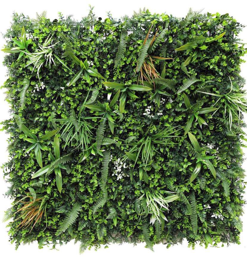 GreenAura artificial vertical garden wall with multitone artificial leaves for stylish indoor walls