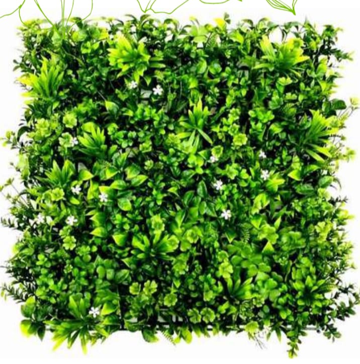 Premium artificial vertical garden panel with UV-protected greenery, fake vertical garden style greenwall panels