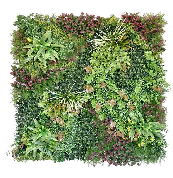 Verdant Glow artificial vertical garden wall panel with lush artificial plants, perfect for living rooms and offices