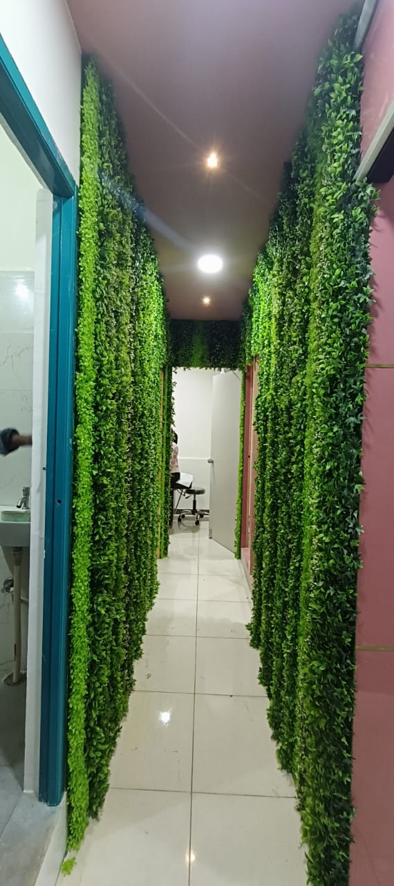 Custom Green Wall with Branding
