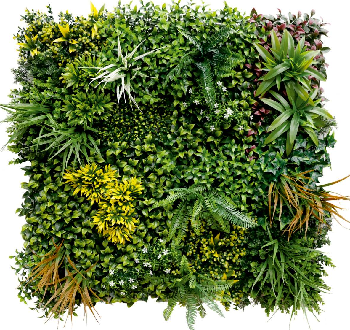 Artificial vertical garden wall panels with UV-resistant artificial garden walls and greenwall panels for indoor and outdoor spaces