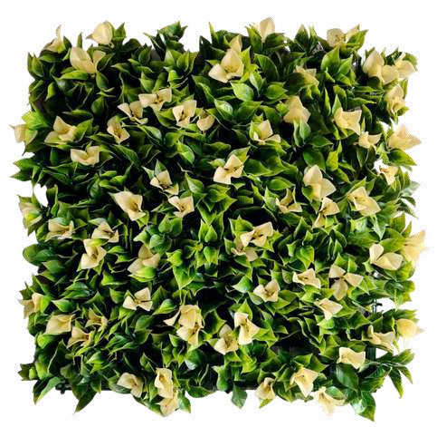 LeafVista artificial vertical garden wall with a variety of lifelike artificial leaves and grass foliage
